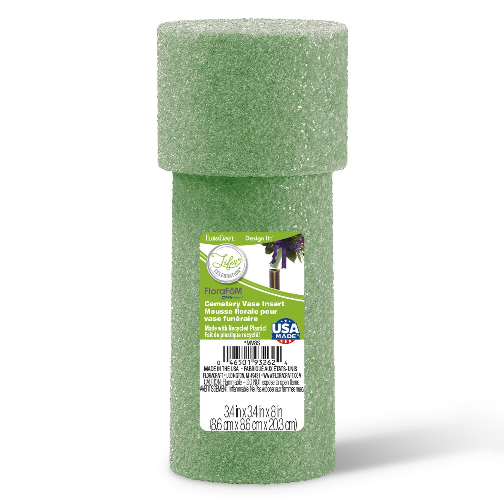 FloraCraft® FloraFōM Memorial Vase Insert Green